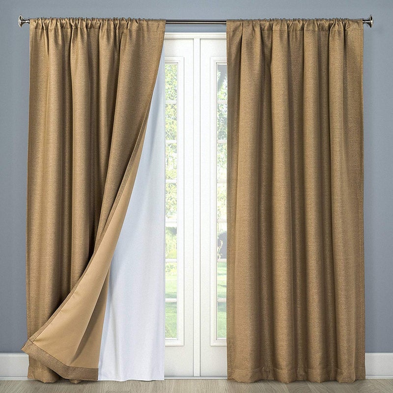 HLC.ME White Thermal Insulated 100% Blackout Curtain Liner for 63 inch Window Panels - Complete Darkness & Window Privacy, Energy Efficient, Noise Reducing - Hooks Included (2 Panels, 50 W x 60 inch) - Image 2